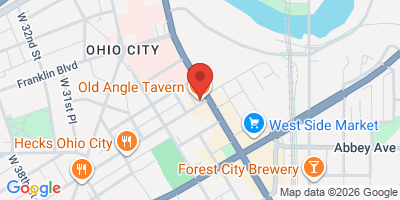 Map showing location of The Old Angle Tavern