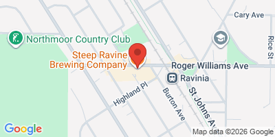 Map showing location of Steep Ravine Brewing Company