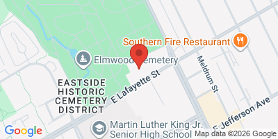 Map showing location of Detroit City Clubhouse