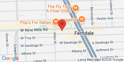 Map showing location of Sidecar Slider Bar - Ferndale