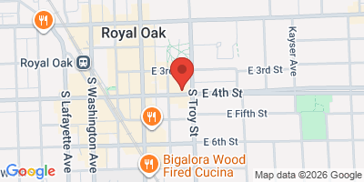 Map showing location of The Royal Oak Brewery