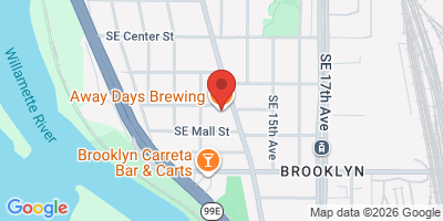 Map showing location of Away Days Brewery