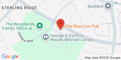 Map showing location of The Blue Lion Pub