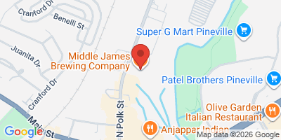 Map showing location of Middle James Brewing Company