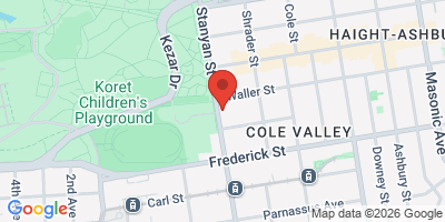 Map showing location of The Kezar Pub