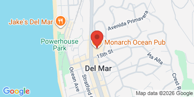 Map showing location of Monarch Ocean Pub