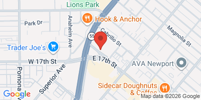 Map showing location of The Harp Inn