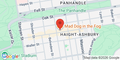 Map showing location of Mad Dog in the Fog