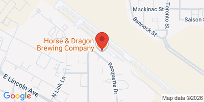 Map showing location of Horse and Dragon Brewing Company